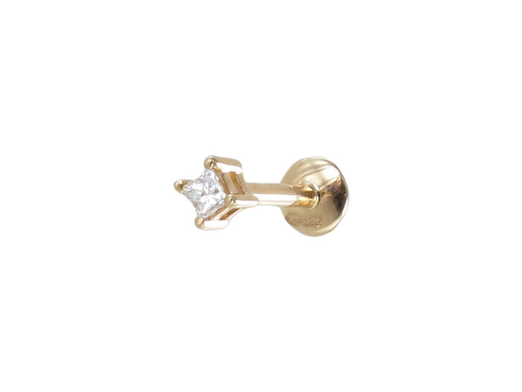 Stud WePiercing Solitaire Princesse